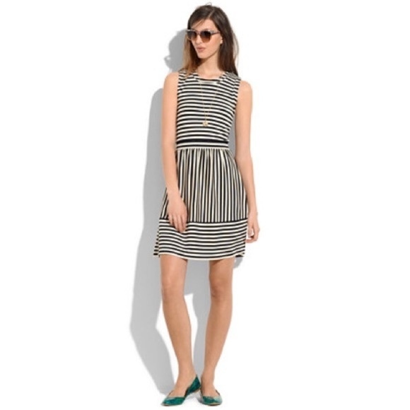 Monteau Dresses & Skirts - Black and White Striped Halter Dress